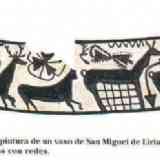 Click para ampliar. Cacería de ciervos, vaso de Llíria